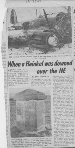 Remembering the Heinkel shot down over Whitby in the last war